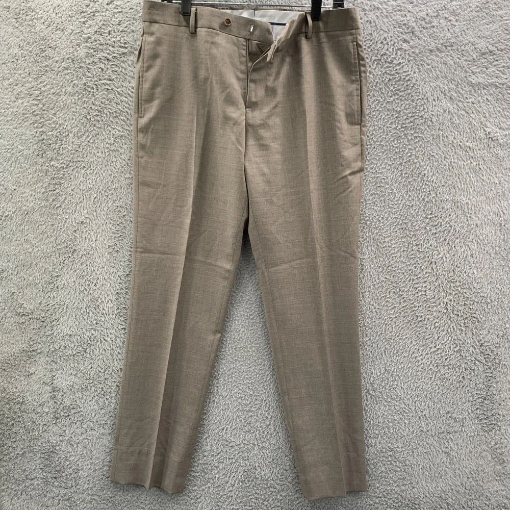 Brooks Brothers Reda 1865 Pants Mens 35x29 Measured Flat Front Tag: 32x30